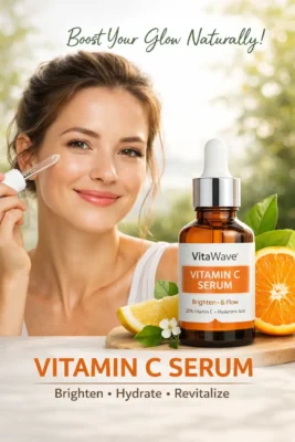 vitamic c serum apply on oily face
