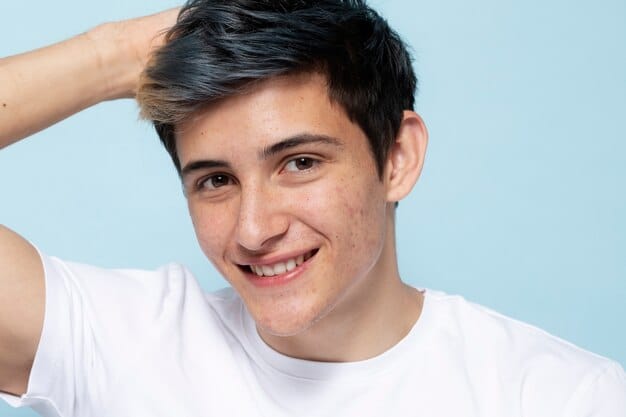 men face skin glowing with vitawave vitamic c serum